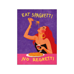 Eat spaghetti no regretti — Art print by Raissa Oltmanns from Poster & Frame