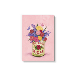 Flowers In a vintage Can - Art Card
