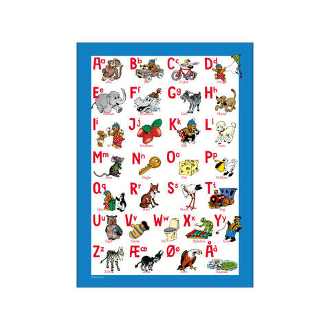 Alfabet - Blå — Art print by Rasmus Klump from Poster & Frame