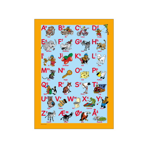 Alfabet - orange — Art print by Rasmus Klump from Poster & Frame