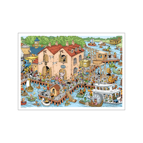 Bådehavn farve — Art print by Rasmus Klump from Poster & Frame