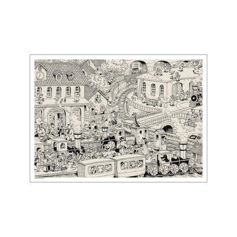 Togstation — Art print by Rasmus Klump from Poster & Frame