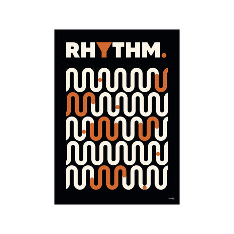 Rhythm - black — Art print by Pincely from Poster & Frame