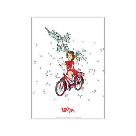 Riding her Bike - Lotta — Art print by Astrid Lindgren from Poster & Frame