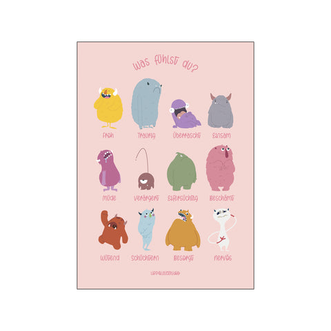 Die zwölf emotionen - rosa — Art print by Lippalulle Studio from Poster & Frame