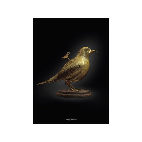 Nattergalen - Hvid/Sort Baggrund — Art print by Story of Andersen from Poster & Frame