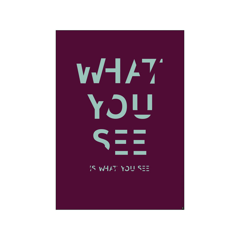 ST - WHAT YOU SEE IS WHAT YOU SEE — Art print by PLTY from Poster & Frame
