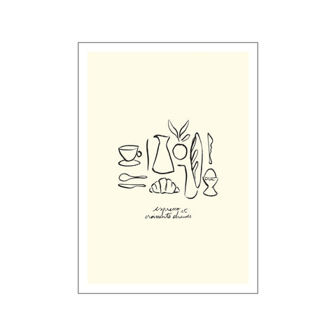 Espresso et Croissants Chauds — Art print by Sacrée Frangine from Poster & Frame