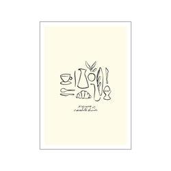 Espresso et Croissants Chauds — Art print by Sacrée Frangine from Poster & Frame