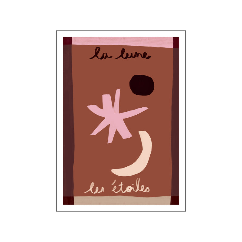 La Lune Et Les Etoiles — Art print by Sacrée Frangine - Kids from Poster & Frame