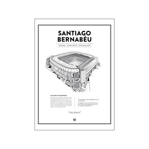 Santiago Bernabeu - Real Madrid Arena — Art print by Fans Will Know from Poster & Frame