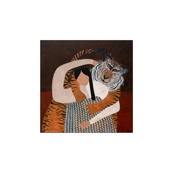 Tiger hug — Art print by Sascha Kampff from Poster & Frame