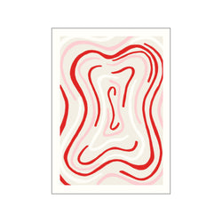 Scalloped Lines - Red & Pink — Art print by Engberg Studio from Poster & Frame