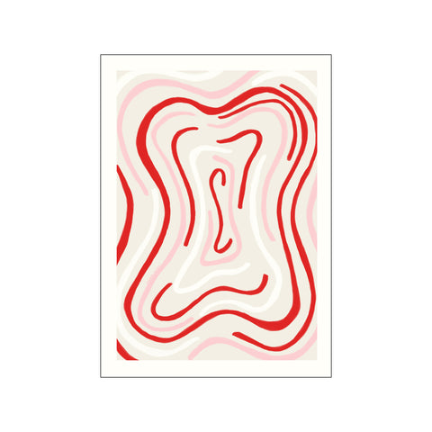 Scalloped Lines - Red & Pink — Art print by Engberg Studio from Poster & Frame