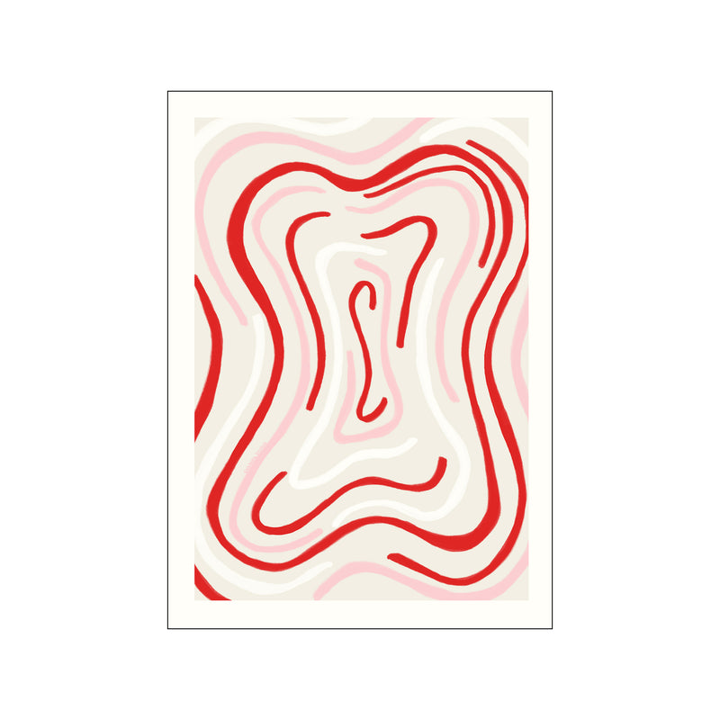 Scalloped Lines - Red & Pink — Art print by Engberg Studio from Poster & Frame