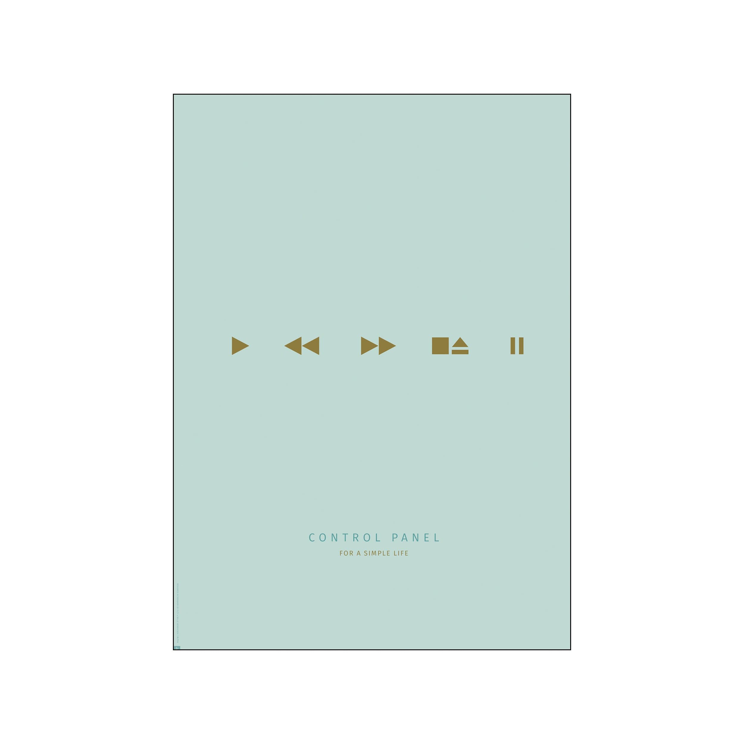 Simple Living - Control Panel #Turqouise – Poster & Frame Art Group