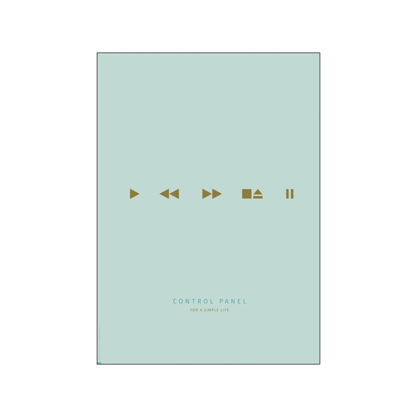 Simple Living - Control Panel #Turqouise — Art print by PLTY from Poster & Frame