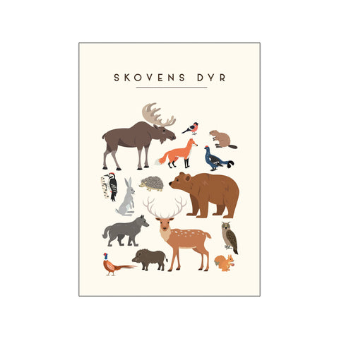 Skovens dyr – Børneplakat — Art print by Citatplakat from Poster & Frame