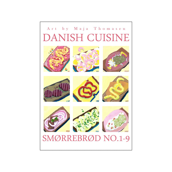 Smørrebrød No. 1-9 — Art print by MaTho Art from Poster & Frame