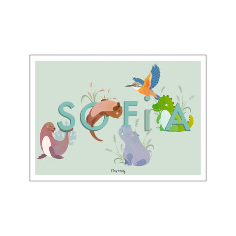 Sofia - grøn — Art print by Tiny Tails from Poster & Frame