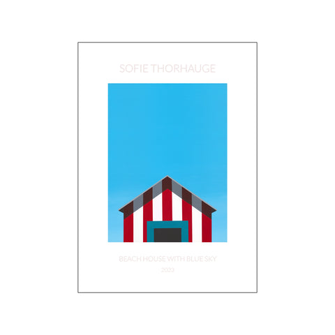 Beach House With Blue Sky — Art print by Sofie Thorhauge from Poster & Frame