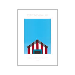 Beach House With Blue Sky — Art print by Sofie Thorhauge from Poster & Frame