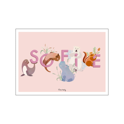 Sofie - lyserød — Art print by Tiny Tails from Poster & Frame