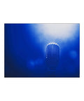 Fotoplakat – Mikrofon blå — Art print by Songshape from Poster & Frame