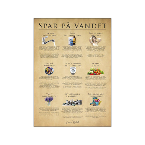 Spar på vandet, papir — Art print by Simon Holst from Poster & Frame