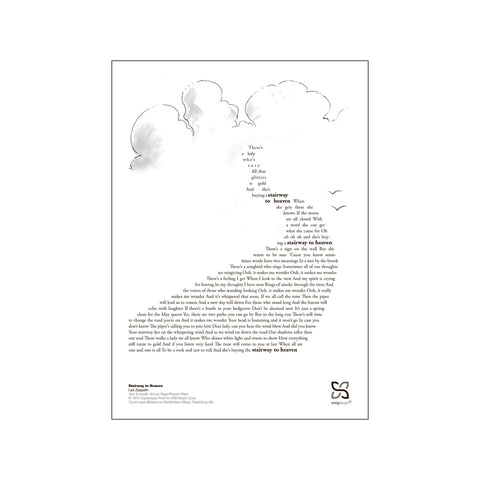 Stairway to heaven - Led Zeppelin — Art print by Songshape from Poster & Frame