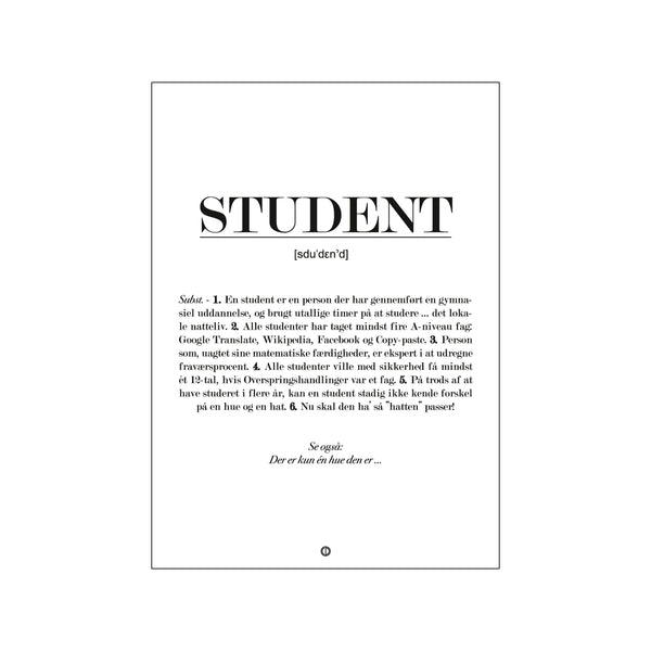Student - Definition — Art print by Definition from Poster & Frame