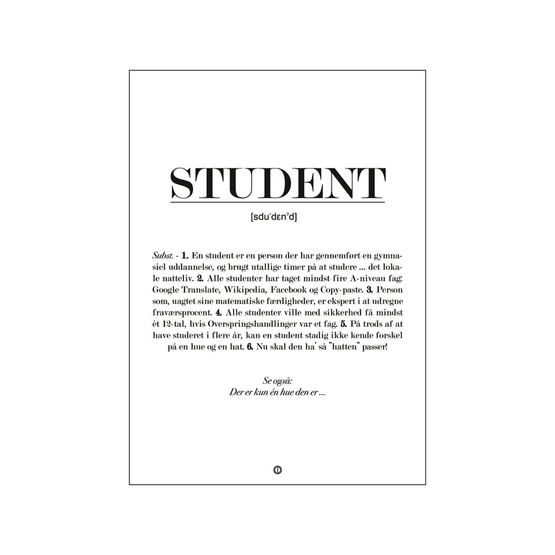 Student - Definition — Art print by Definition from Poster & Frame