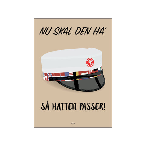 Student - Nu ska' den ha' så hatten passer - SWC — Art print by Citatplakat from Poster & Frame