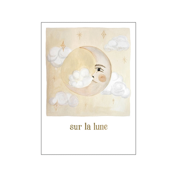 Sur la lune — Art print by Tiny Goods from Poster & Frame