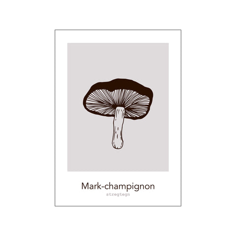 Mark-champignon — Art print by Stregtegn from Poster & Frame