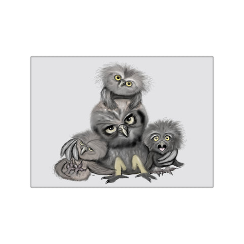 Ugle familie — Art print by Svenningsen Møller Design from Poster & Frame