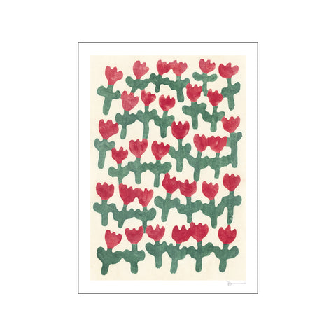 Dancing Red Flowers — Art print by The Poster Club x Donchi from Poster & Frame