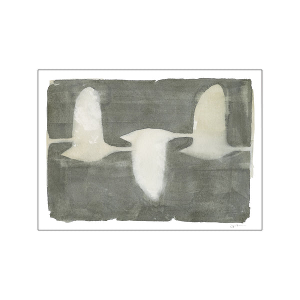 Swans — Art print by The Poster Club x Jorgen Hansson from Poster & Frame