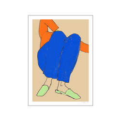 Lying Down in Blue and Red — Art print by The Poster Club x Rosie McGuinness from Poster & Frame