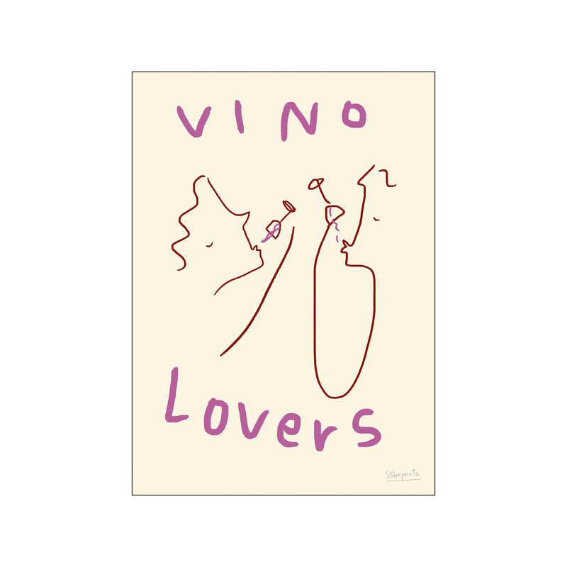 Vino Lovers — Art print by The Poster Club x Ruby Hughes from Poster & Frame