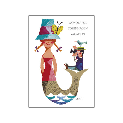 The Little Mermaid & The Tourist - Version 2 — Art print by Ib Antoni from Poster & Frame