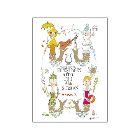 The Little Mermaid in All Seasons - Version 2 — Art print by Ib Antoni from Poster & Frame