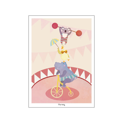 Tiny Circus børneplakat lyserød — Art print by Tiny Tails from Poster & Frame