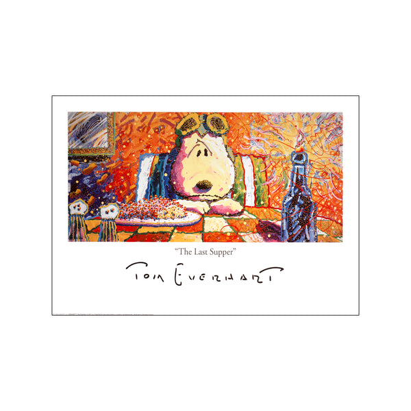 The last supper Snoopy — Art print by Tom Everhart from Poster & Frame