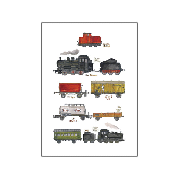 Trains — Art print by Tiny Goods from Poster & Frame