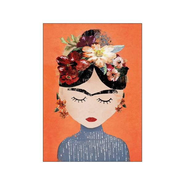 Frida (Orange Version) — Art print by Treechild from Poster & Frame