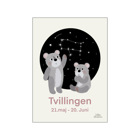 Tvillingen Rosa — Art print by Willero Illustration from Poster & Frame