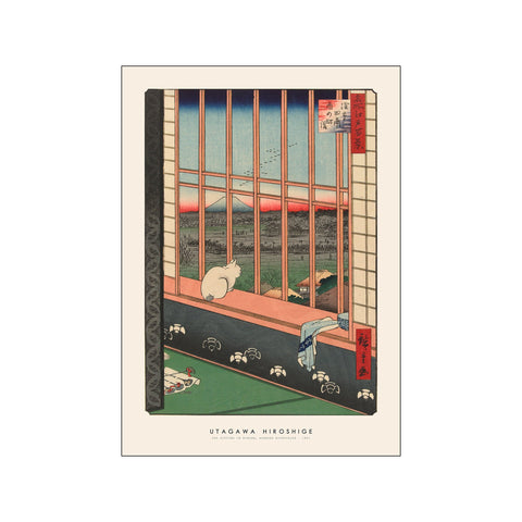 Utagawa Hiroshige - Cat sitting in window — Art print by Japandi x PSTR Studio from Poster & Frame