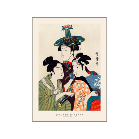 Utamaro Kitagawa - Three young women — Art print by Japandi x PSTR Studio from Poster & Frame