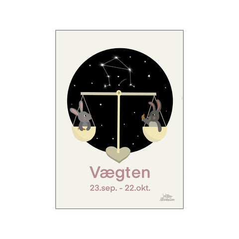 Vægten Rosa — Art print by Willero Illustration from Poster & Frame